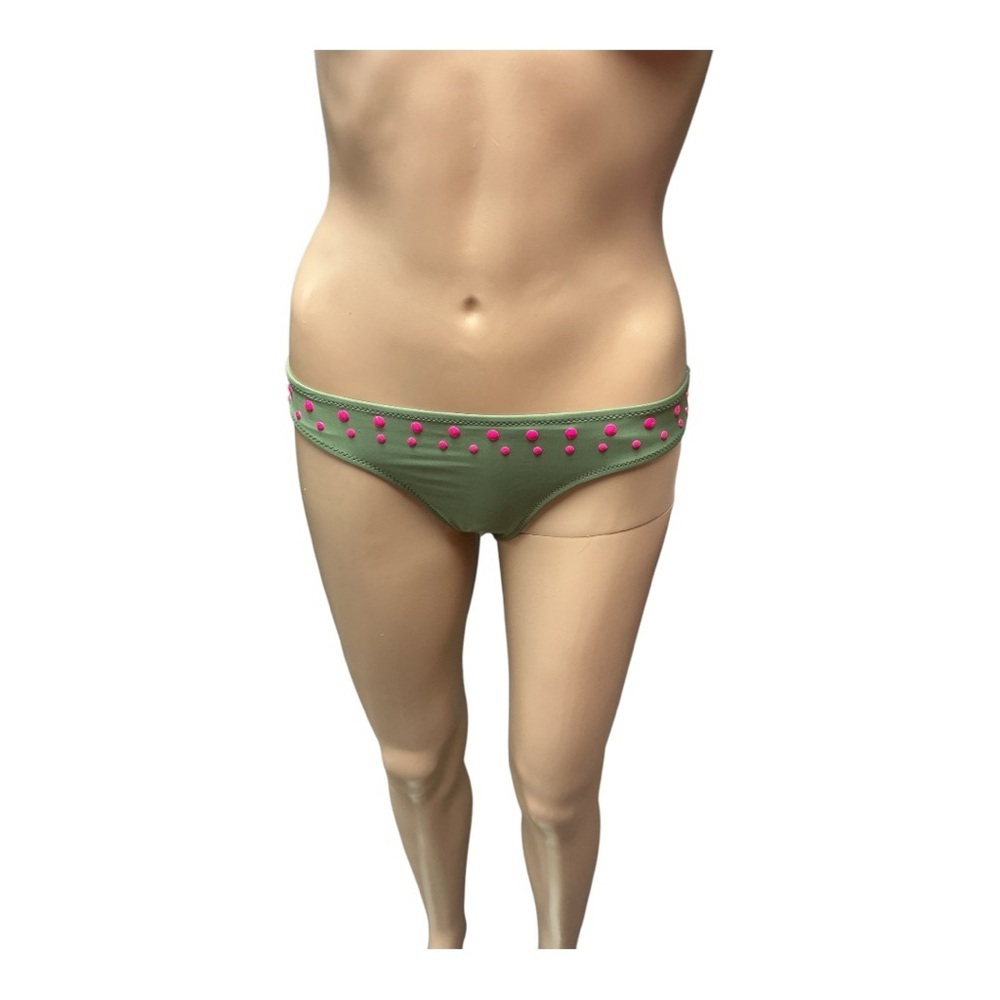 Aerie - NWT - Chic Olive Bikini Bottom with Pink Details